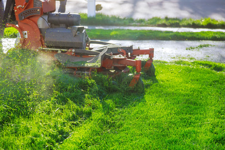 Lawn Mower Mowing Grass