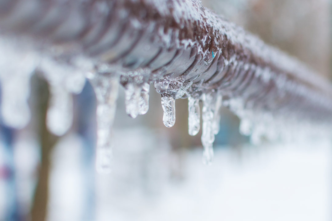 Frozen Irrigation Pipes